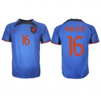Camisa de time de futebol Holanda Tyrell Malacia #16 Replicas 2º Equipamento Mundo 2022 Manga Curta